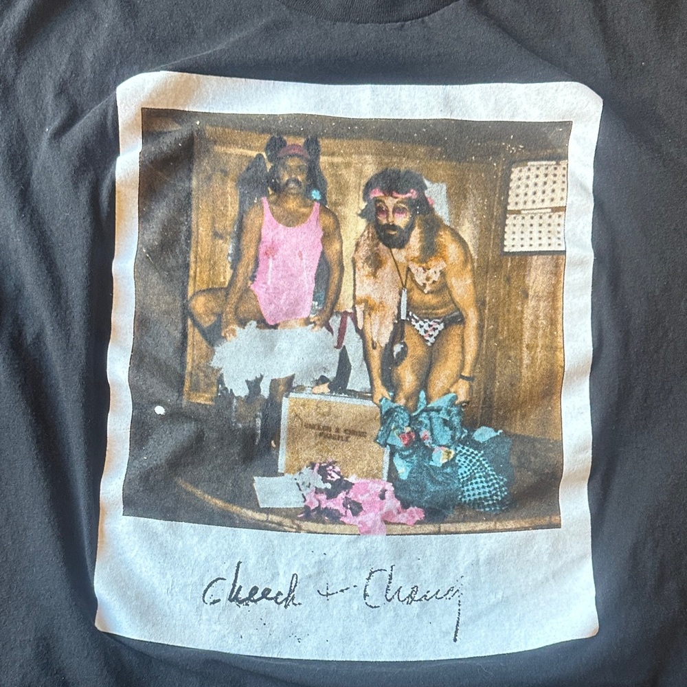 Cheech and Chong Polaroid Black T-Shirt - Picture 1 of 4